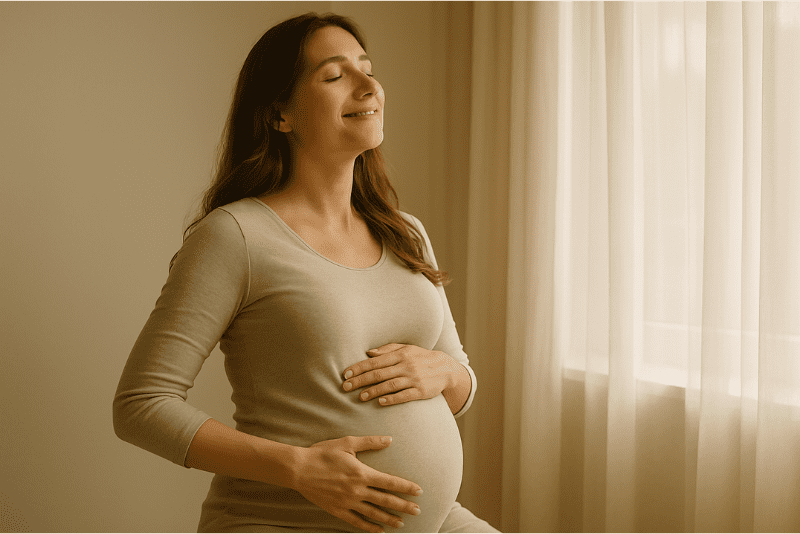 Glücklich schwangere Frau – Mahakala Frauenzentrum Berlin für Fruchtbarkeit & Schwangerschaft